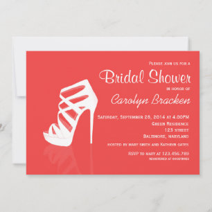 Whimsical Chic High Heel Brautparty Einladung