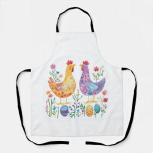 Whimsical Chicken & Ei Oster Schürze