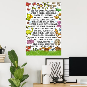 Whimsical Children's Phrases Design Poster