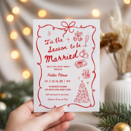 Whimsical Christmas Bridal Shower Einladung