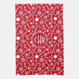 Whimsical Christmas Candy Cane Geschirrtuch