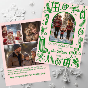 Whimsical Christmas  Cute Custom Arch 4 FOTO  Feiertagskarte