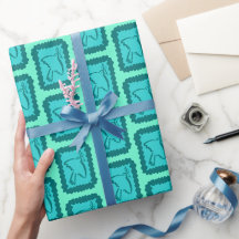 Whimsical Christmas Doves Grid Cute Bright Holiday