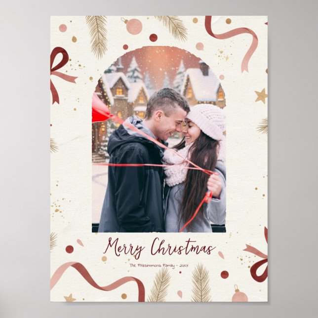 Whimsical Christmas Holiday Poster – Minimal Desig (Vorne)