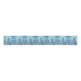 Whimsical Christmas Tree Blue  Ripsband