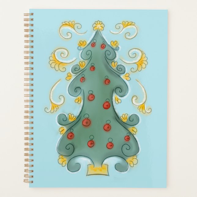 Whimsical Christmas Tree Design Planer (Vorderseite)