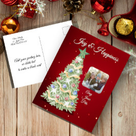 Whimsical Christmas Tree Foto Holiday Feiertagspostkarte