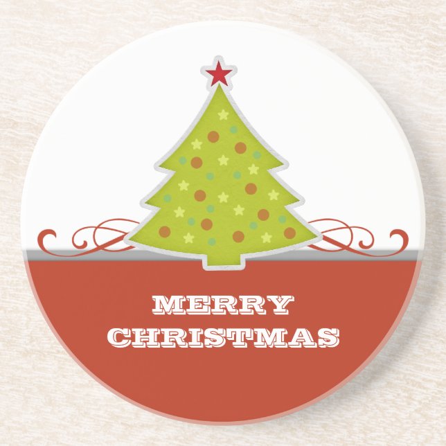 Whimsical Christmas Tree Untersetzer (Vorne)