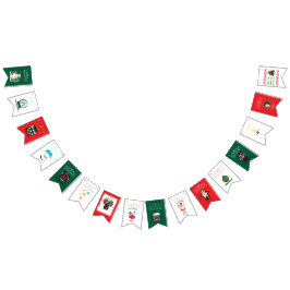 Whimsical Christmas Wonderland bunting banner
