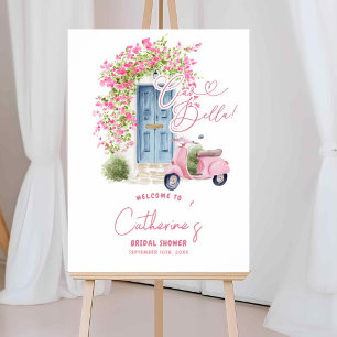 Whimsical Ciao Bella Italienische Hochzeitsdusche Poster