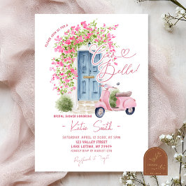 Whimsical Ciao Bella Italienisches Brautparty Einladung