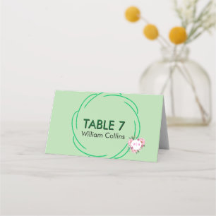 Whimsical Citrus grün & Blumen Hochzeit   Platzkarte