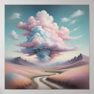 Whimsical Cloudscape - Ätherische Landschaft Kunst Poster