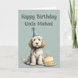 Whimsical Cockapoo Dog Birthday Card Karte
