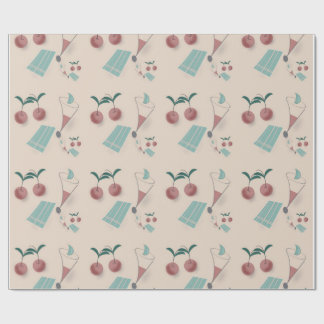 Whimsical cocktail wrapping paper geschenkpapier