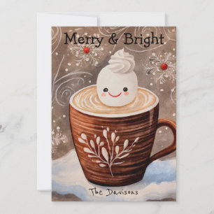 Whimsical Cocoa Holiday Card Feiertagskarte