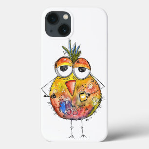 Whimsical Colorful Bird Drink Kaffee Case-Mate iPhone Hülle