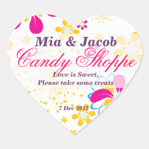 Whimsical Colorful Blume Candy Shoppe Sticker
