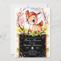 Whimsical Colorful Deer Baby Dusche
