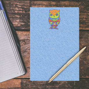 Whimsical Colorful Fantasy Owl Post-it Klebezettel