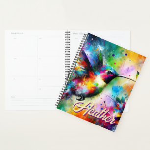 Whimsical Colorful Hummingbird Bird Personnalisé