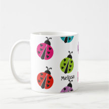 Whimsical Colorful Ladybug Personalisiert