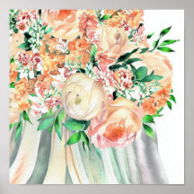 Whimsical Coral, Bridal Cascading Bouquet 1,