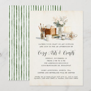 Whimsical Cosy Crafting Party Arts Teezeremonie Pa Einladung