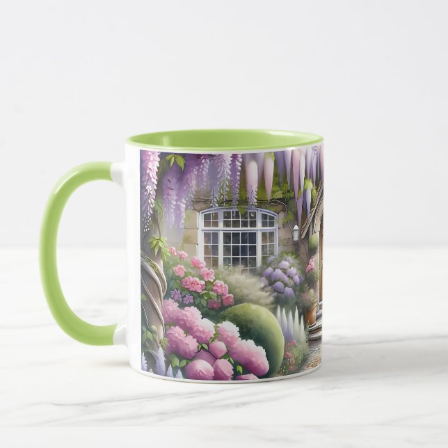 Whimsical Cottage Garden Pathway Tasse (Links)