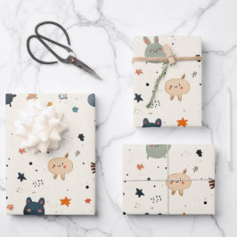 Whimsical Critter Wonderland Geschenkpapier Set