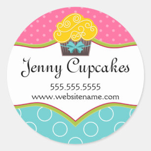 Whimsical Cupcake Bakery Box Siegel Runder Aufkleber