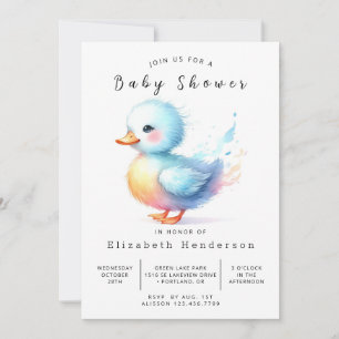 Whimsical Custom Duck Baby Duck Einladung