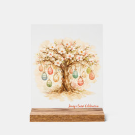 Whimsical Customizable Blooming Tree with Eggs Acrylschild