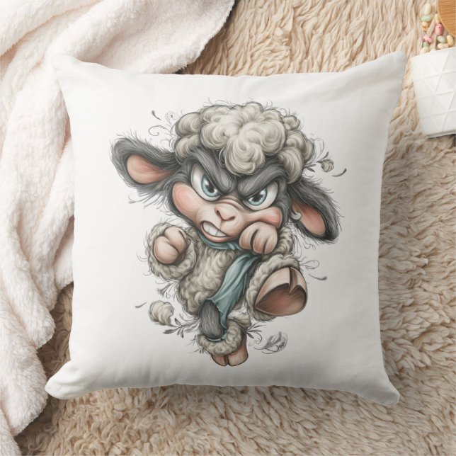 Whimsical Cute Sheep Kissen (Decke)