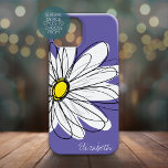 Whimsical Daisy Floral Case-Mate iPhone Hülle<br><div class="desc">Ein skurriler,  zeichnend mit einem soliden Farbhintergrund und einem Ort,  um einen Namen oder anderen Text hinzuzufügen. Ein modernes,  lebendiges,  handgezeichnetes Design mit trendigen Farben.</div>