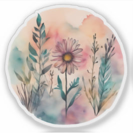 Whimsical Daisy Garden Aufkleber