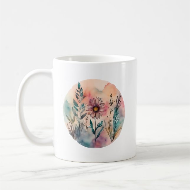 Whimsical Daisy Garden Kaffeetasse (Links)