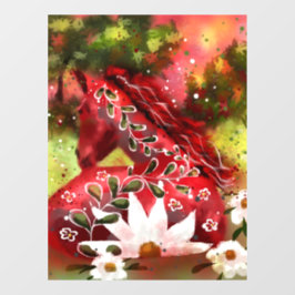 Whimsical Daisy Horsting in Field Abstrakt Art Fensteraufkleber