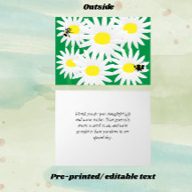 Whimsical Daisy Personalisierte Notizkarte