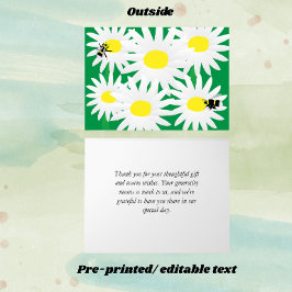 Whimsical Daisy Personalisierte Notizkarte Dankeskarte