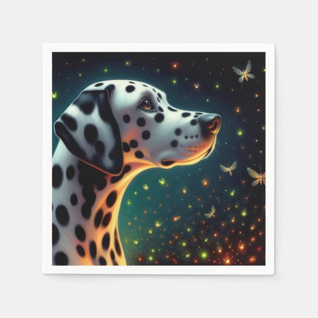 Whimsical Dalenum Dog Serviette (Vorderseite)
