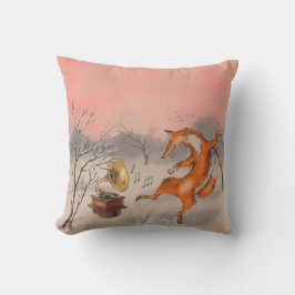 Whimsical Dancing Fox  Nature Inspired Home Decor Kissen