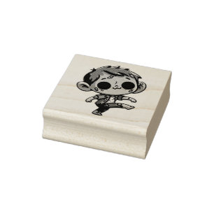 Whimsical Dancing Zombie - Halloween Untot Gummistempel