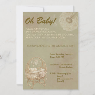 Whimsical Dandelion Baby Shower Invitation Einladung