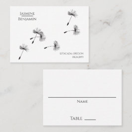 Whimsical Dandelion Wedding Place / Escort Card Platzkarte