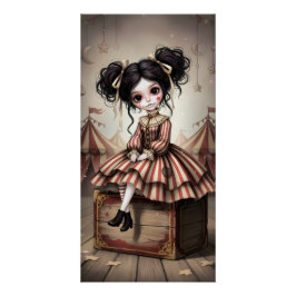 Whimsical Dark Circus Doll Poster