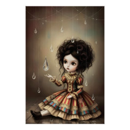 Whimsical Dark Circus Doll Poster