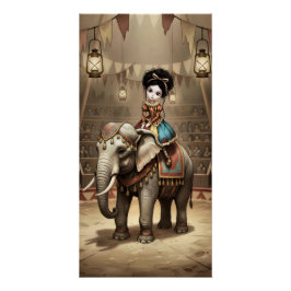 Whimsical Dark Circus Doll Poster