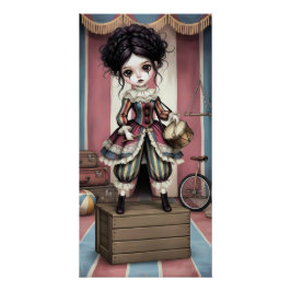 Whimsical Dark Circus Doll Poster