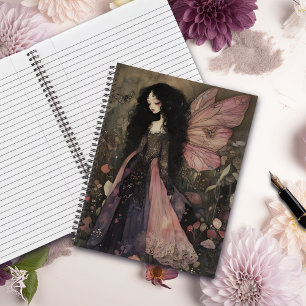 Whimsical Dark Fairy im verzauberten Twilight Gard Notizbuch